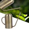 Stainless Steel Long Spout Watering Can Garden Watering Pot Irrigation Tool Gold 1.5L