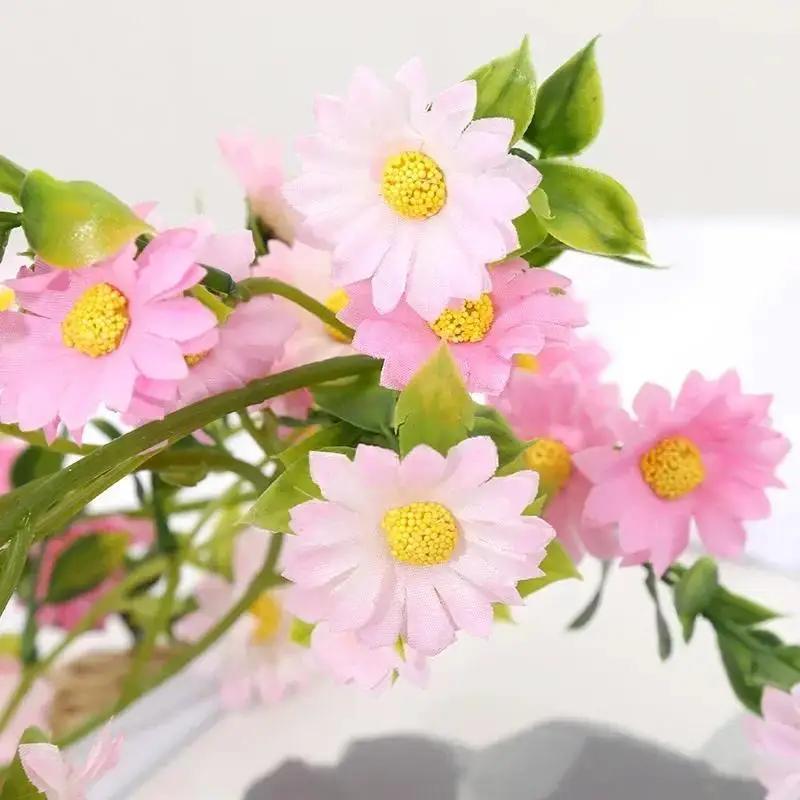 

1 Pcs Garden Flower Vine Sunflower Flower Rattan Living Room Winding Indoor Decoration Blocking Simulation Sunflower Daisy