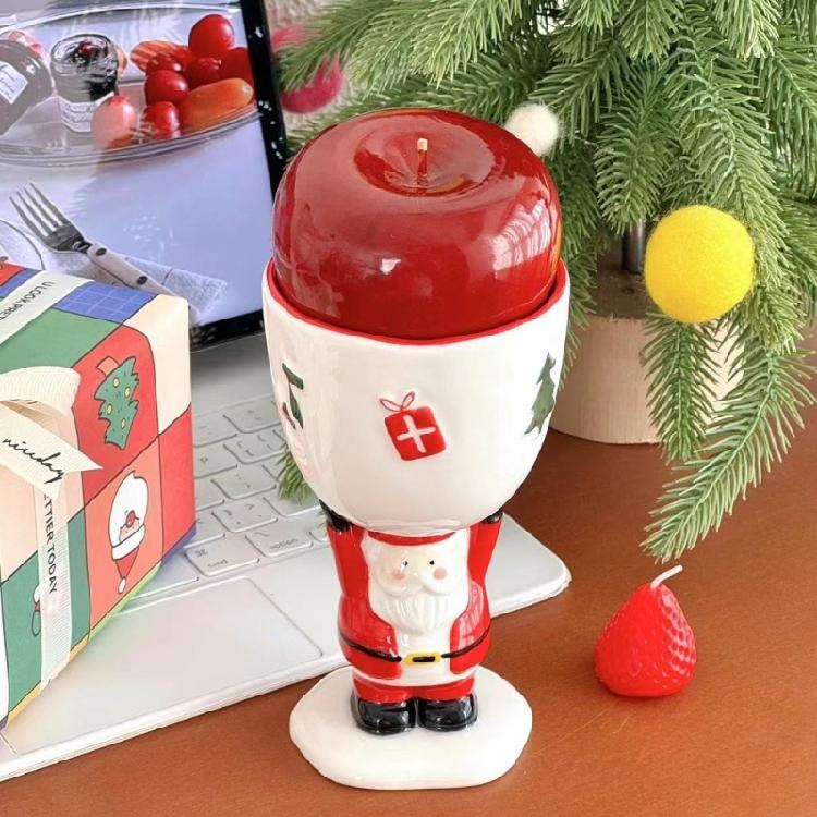 Christmas Themed Snowman Mugs Holiday Ceramic Santa Snowman Mugs Christmas Beverage Cups for Gifting