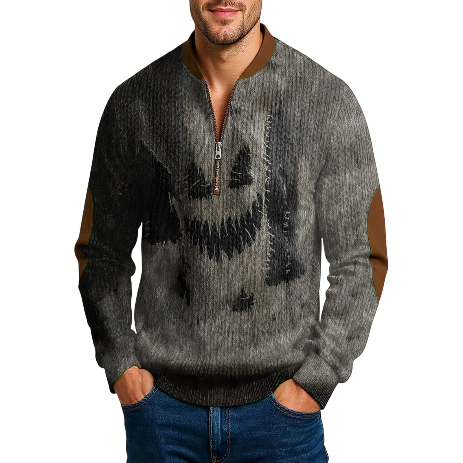 

Мужская спортивная толстовка с длинным рукавом на молнии для активного отдыха XXL