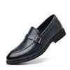 Large size leather shoes men's one-pedal round head casual men's shoes autumn new men's business dress pointed small leather shoes