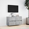 TV Wall Cabinet with LED Lighting Concrete Grey 80 x 31 x 45 cm