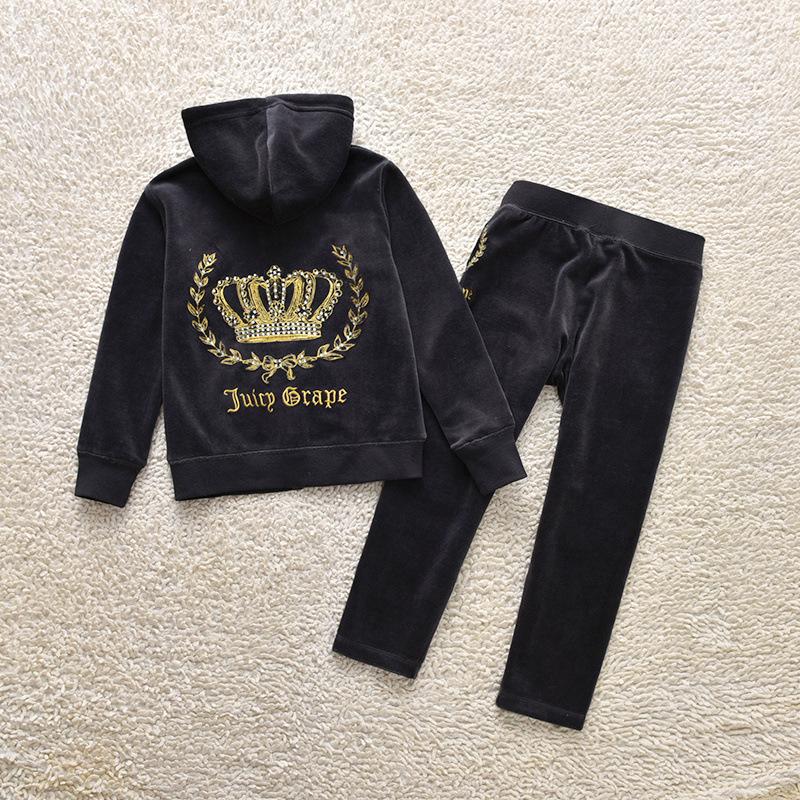 Europäischer & Amerikanischer Samt-Hoodie & Hose mit geradem Bein für Mädchen - Zweiteilige Freizeit-Sportbekleidung