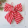 Christmas Tree Decoration Bows with Striped Plaid Fabric Ribbon Multiple Sizes Available Long Lasting Holiday Use Material