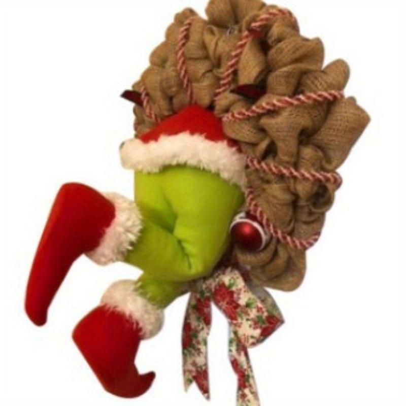 1 Stück Weihnachts-Dieb Kranz Türhänger für Feiertagspartys, Wohnzimmerfenster, Glastür, Weihnachtsbaumdekoration