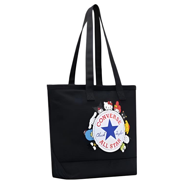 Converse X Sanrio Collaboration 24L Simple Versatile Cotton Tote Bag Women tote bags Black WA5872-023