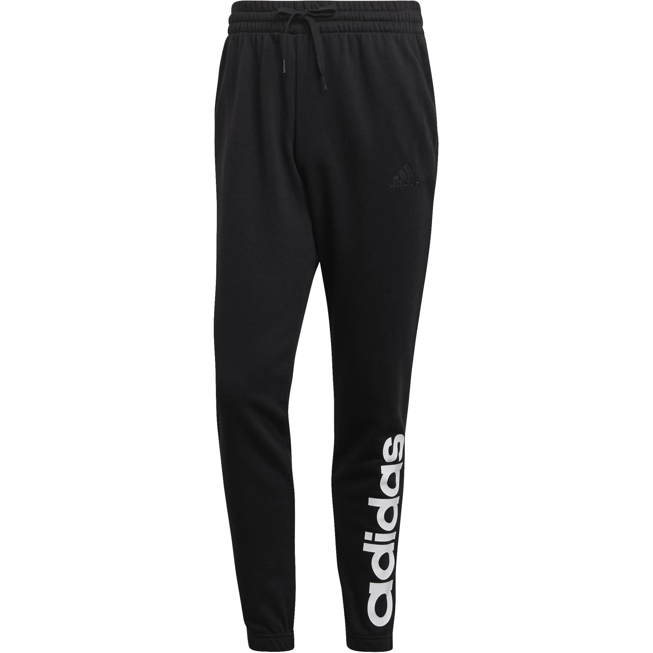 

Adidas Мужские спортивные штаны с манжетами и принтом логотипа, черные GK8897 S