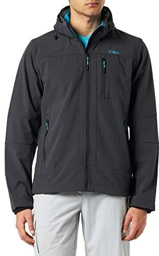 Куртка CMP мужская софтшелл с отстегивающимся капюшоном (3A01787N) Man Jacket Zip Hood antracite-reef2