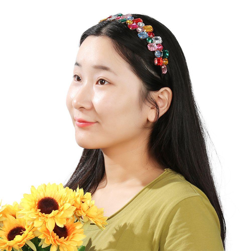 Fashion Baroque Style Elegant Rhinestone Headband Gem Crystal Pearl Hair Band Head Wrap