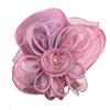 Women's Spring-Summer Fedora with Organza Flower, Veil, and Net for Sun and Beach - European and American Style