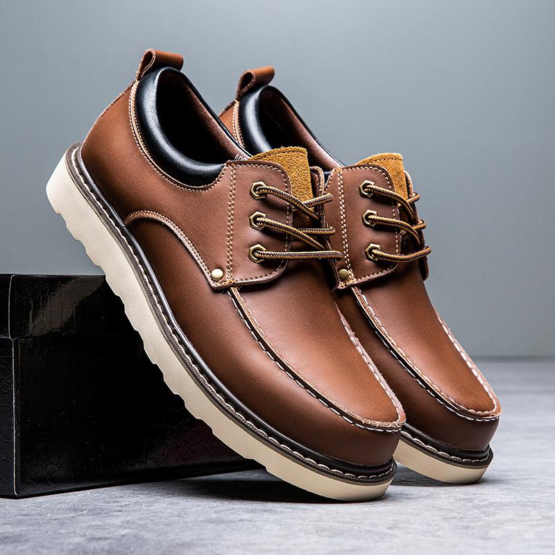 Plus 46 47 48 Classic Men's Casual Genuine Leather Shoes Loafers Daily Work Driving Shoes High-quality Casual Man Platform Shoe