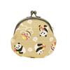 Maeda Senko Wabunbiyori Round Coin Temari Made In X 9cm 2.5 Purse, Panda, Beige, Japan, 9.5
