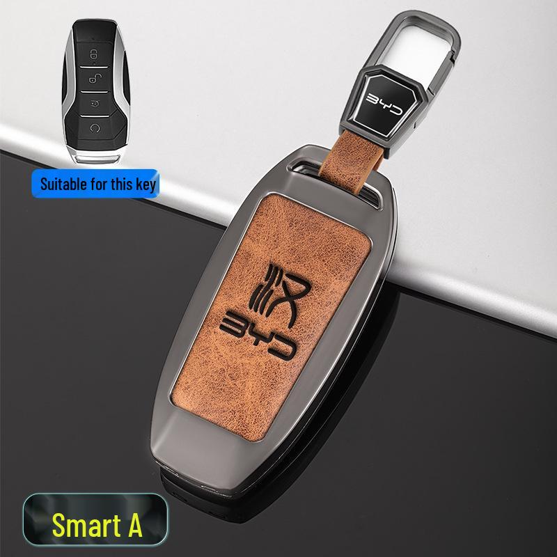 Compatible Key Cover for 2022 BYD Han DM-i EV Genesis Edition - Metal Shell Buckle