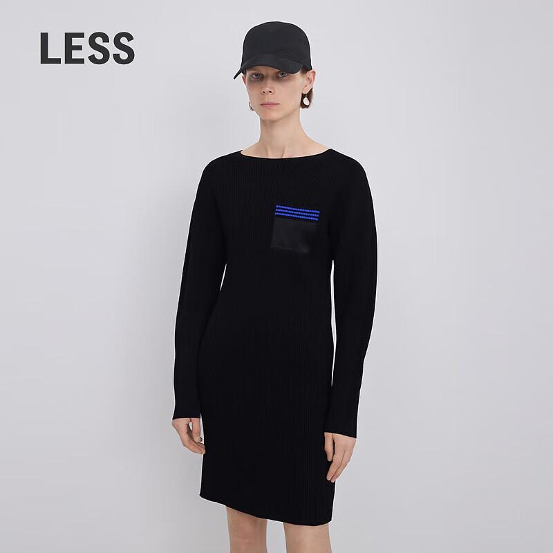 

LESS Women s Slim Fit Round Neck Knit Dress S