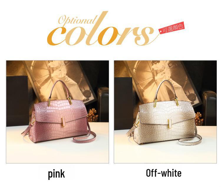 2025 Premium Crocodile Pattern Leather Shoulder and Messenger Bag