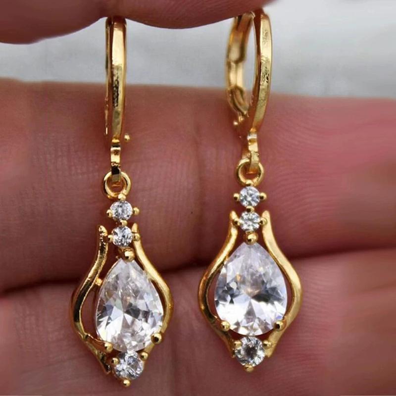 

Stunning Multicolor Zircon Teardrop Earrings For Women - Fine Jewelry For Any Occasion Hoop Earring Women S Party Jewelry