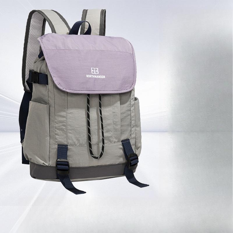 Casual Women's Backpack Large Capacity Fashion Trendy Student Schoolbag Lightweight Computer Bag Contrasting Color Men's Backpack