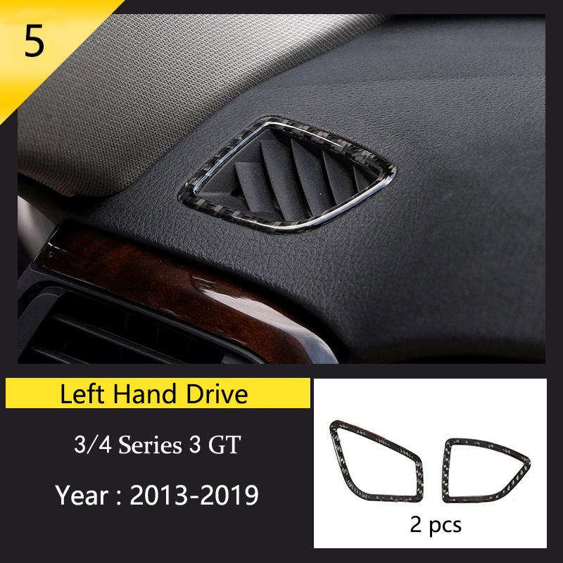 Car Styling Carbon Fiber Interior Button Panel Decoration Cover Trim Sticker Frame For BMW 3 Series F30 3gt F34 F32 Accessories