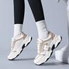 Fashion four seasons small height increase dad shoes 2025 autumn new color matching thick sole height increase sports and leisure shoes