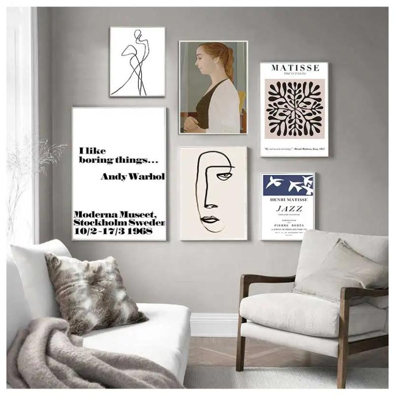 Abstract Matisse Picasso Canvas Painting Nordic Posters Leaf Wall Art  And Prints Pictures For Living Room Decor Vintage