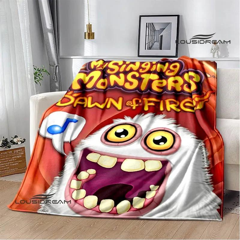 Game My Singing Monsters printed blanket Flange Warm blanket picnic blanket Soft and comfortable blanket Birthday Gift