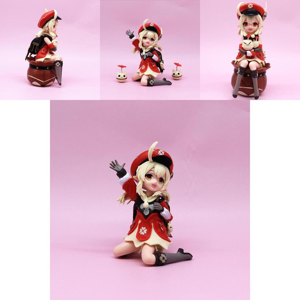 888 Marke Original Gott Klee Funkenritterin GK Klee sitzend und stehend Spiel Zubehör Sammlermodell 11-13cm PVC Figur