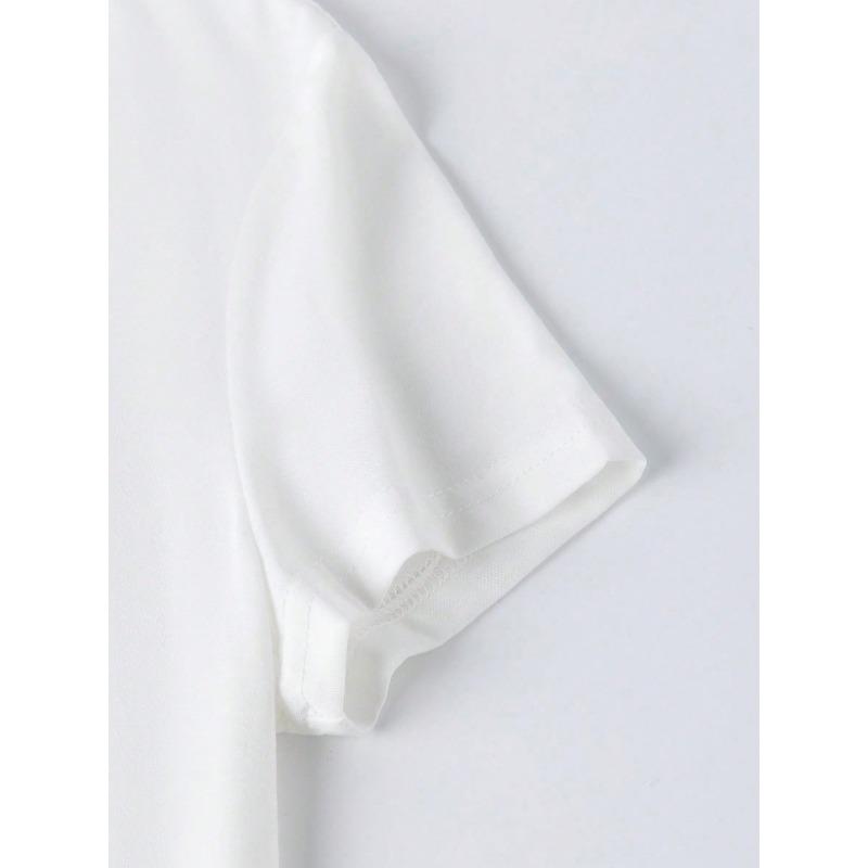 180g Large Size Women'S T-shirt  Hippopotamus As A Christmas Gift"  Casual Crew Neck Short Sleeved Top, Suitable for Holiday