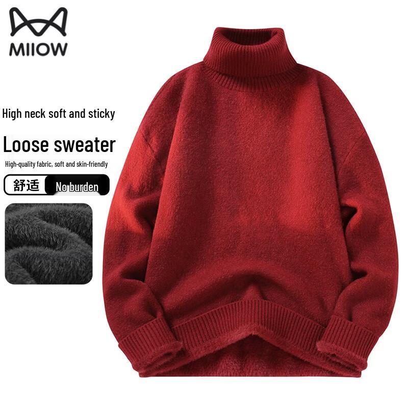 MiiOW Men s High-Neck Pullover Sweater 2XL