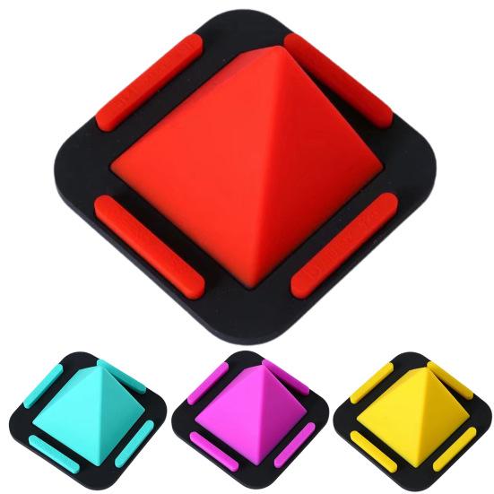 Phone Holder Pyramid Silicone Adjustable Viewing Shape Non-Slip Angles Smartphone Desk Stand