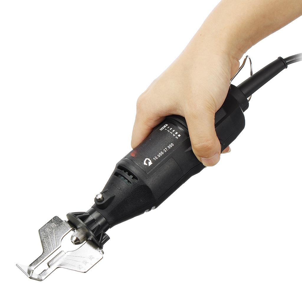 5 Speed Mini Chain Saw Sharpener Electric Grinder Machine Sharpening Kit Rotary Polishing Power Tools with Gloves 37000rpm 180W