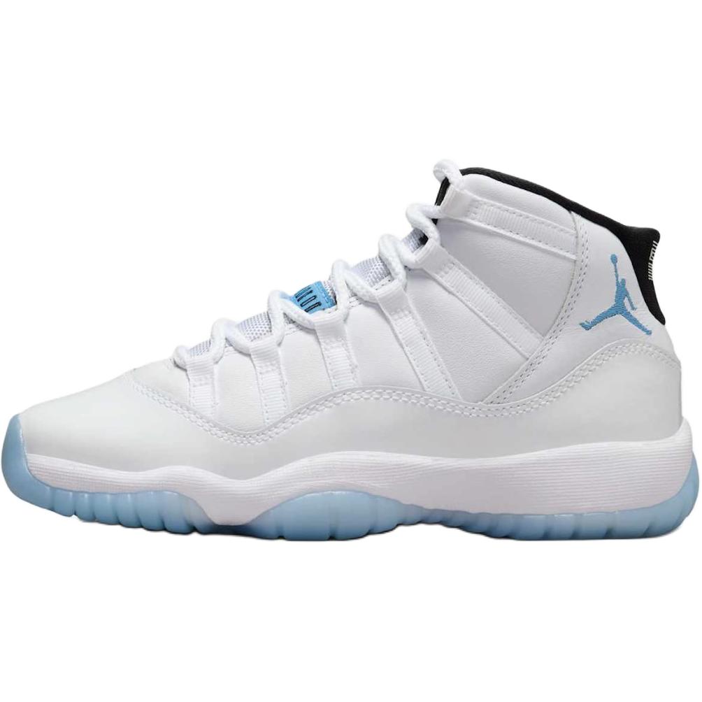New Jordan Air Jordan 11 Anti Kick Cushioning High Top Children's Basketball Shoes White Teenagers 378038-104