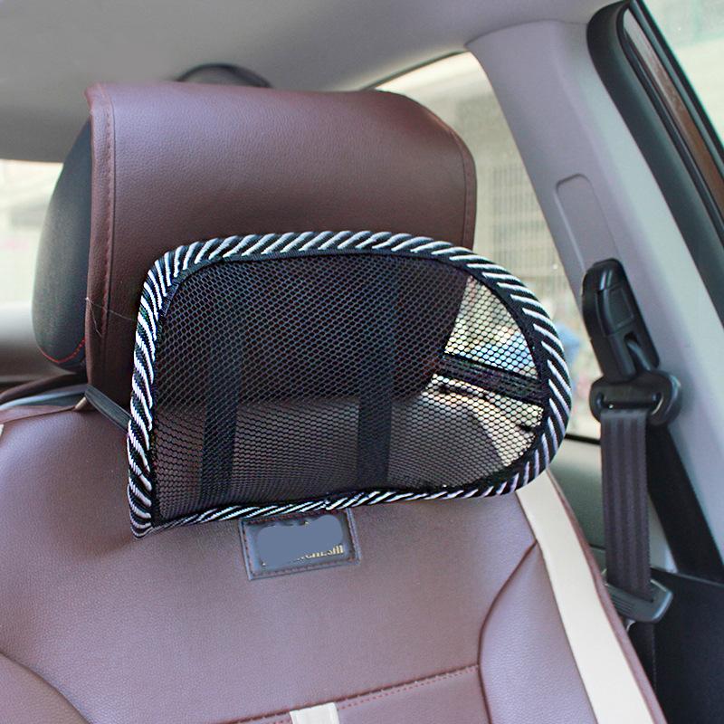 Car Headrests Summer Empty Mesh Mini Car Headrests Breathable and Cool Neck Pillows Car Interior Products