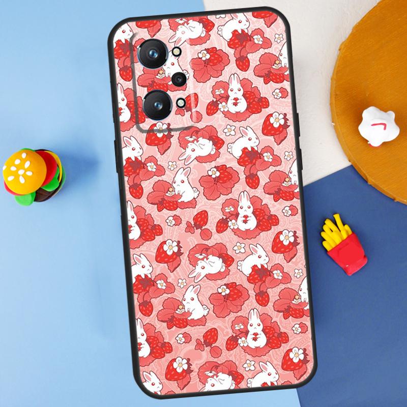 Cute Strawberry For Realme C55 C67 C61 C75 C53 C51 C21Y C25S GT 6 6T 5 GT7 Pro 10 11 12 13 14 Pro Plus Case