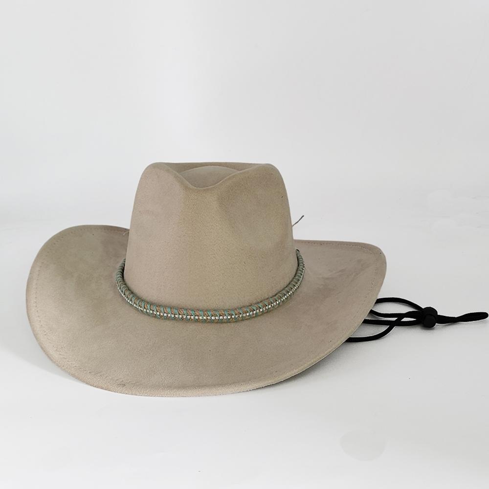 Suede Western Cowboy Hat Western Cowboy Men and Women Retro Party Stage Party Cowboy Hat Outdoor Knight Hat Sombrero Hombre
