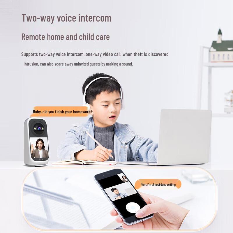 Qiaoan 2K Smart Home Security Camera with Display