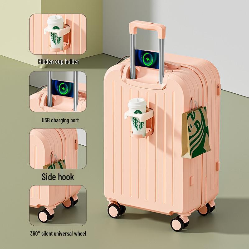 20-calowa walizka kabinowa na kółkach o dużej pojemności, z wytrzymałym zamkiem błyskawicznym, konstrukcją odporną na upadki i zamkiem szyfrowym