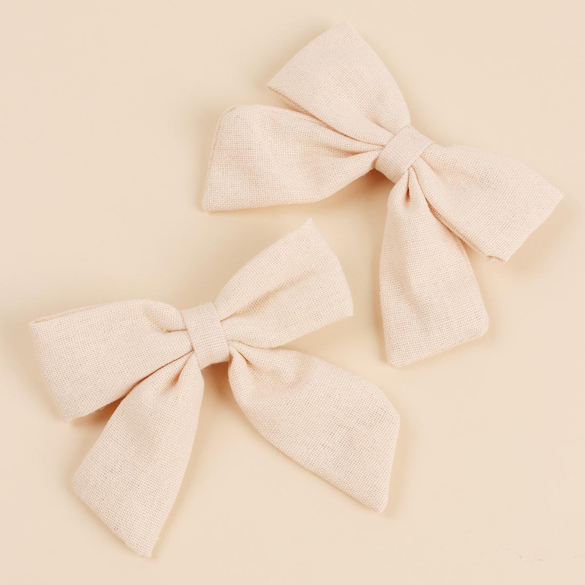 

2 шт./набор Однотонные Большие Банты Заколки для Волос Ручной Работы Бантики Заколки Детские Бутиковые Заколки Детские Модные Аксессуары для Волос Подарок