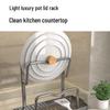 Kitchen Countertop Pot Lid & Utensil Rack