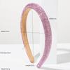 Minimalistisches einfarbiges gepolstertes Stirnband mit Strasssteinen, hochdichtes Glitzer-Kristall-Haarband, schlanke moderne Haaraccessoires
