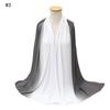 Fashion Elastic Mercerized Cotton Modal Headscarf Hand Painted Dyeing Two Color Gradient Scarf Muslim Woman Cotton Jersey Hijabs