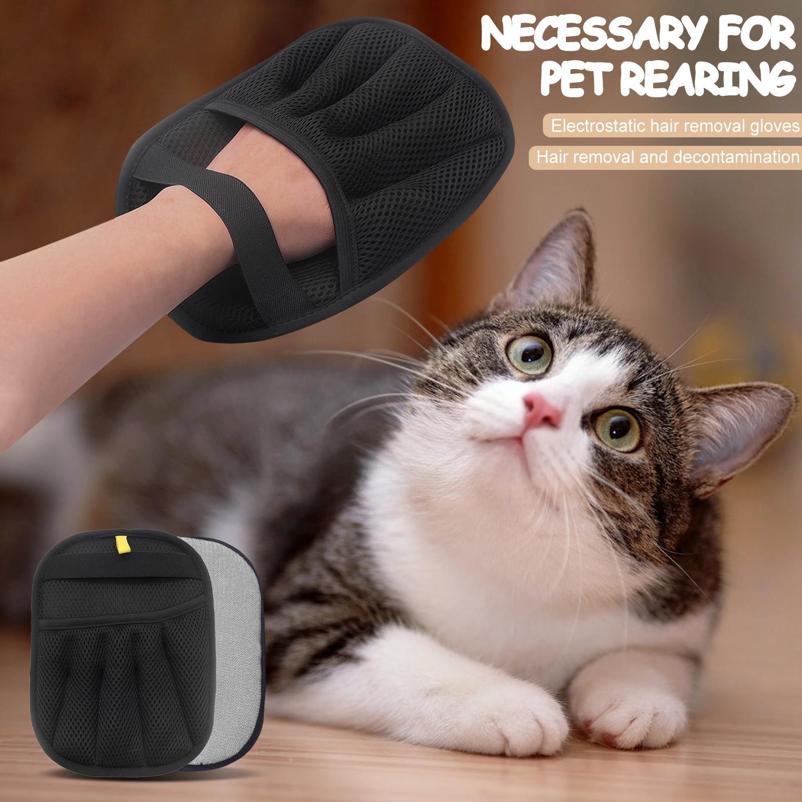 

Перчатки для удаления шерсти домашних животных, Электростатическое устройство для удаления шерсти домашних животных, Многоразовые простыни для кроватей собак и кошек, диванов, одежды, ковров, автомобильных сидений One Size