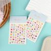1/3Sheets Colorful Dopamine Jelly Scrapbook Stickers 3D Decal Cute Heart Pattern For Diy Journal Kawaii Nail Decals For Girls