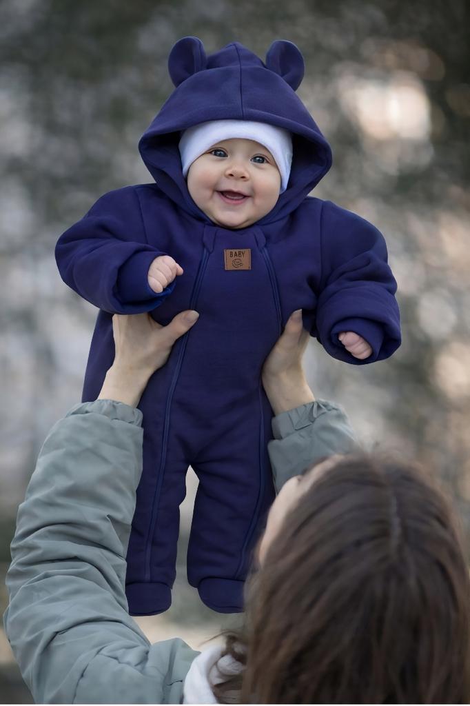 Boy' Jumpsuit 68 Two-Layer Two-Zip Transition Navy Blue