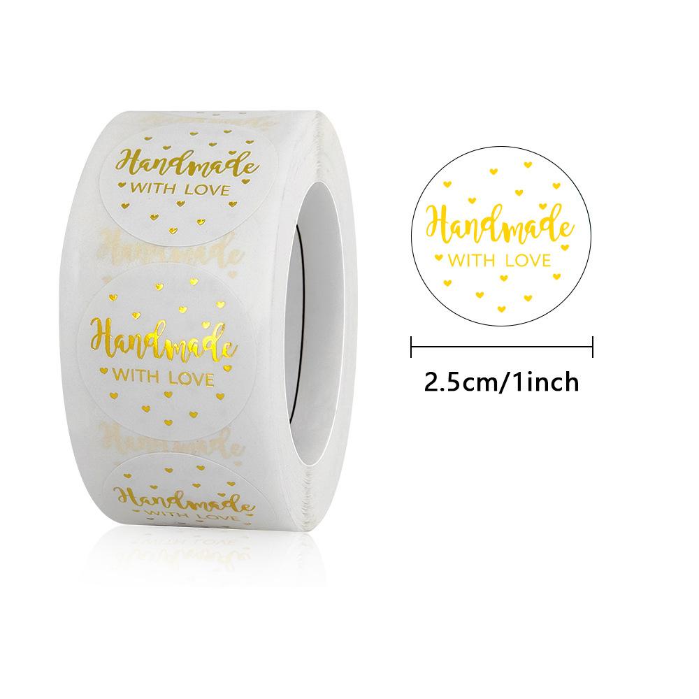100-500Pcs Gold Foil Thank You Stickers for Gift Card Box Package Party Wrapping Decorate Baking Food Small Business 1Inch/2.5CM