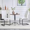 [Set of 2] Dining Chair in White Diamond Pattern: High Backrest + Comfortable Seat Cushion, Black Metal Frame Non-Slip and Durable