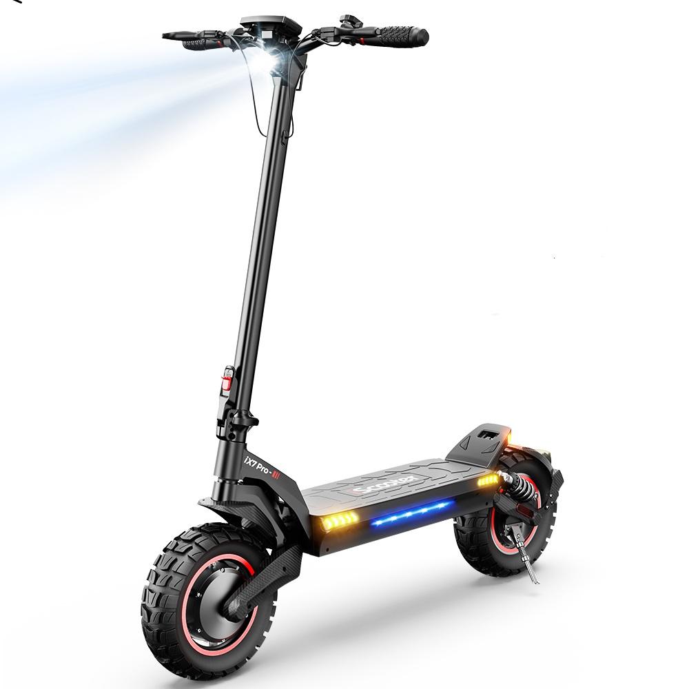 iScooter iX7 PRO Dual-Drive Electric Scooter - 2000W Total Power, 60km Range, 10" Off-Road Tires & Dual Suspension for All-Terrain