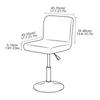 Elastic Low Back Chair Cover T-shaped Jacquard Anti-slip Lift Rotating Chair Cover Dust-proof All-inclusive Bar Stool Seat Cover