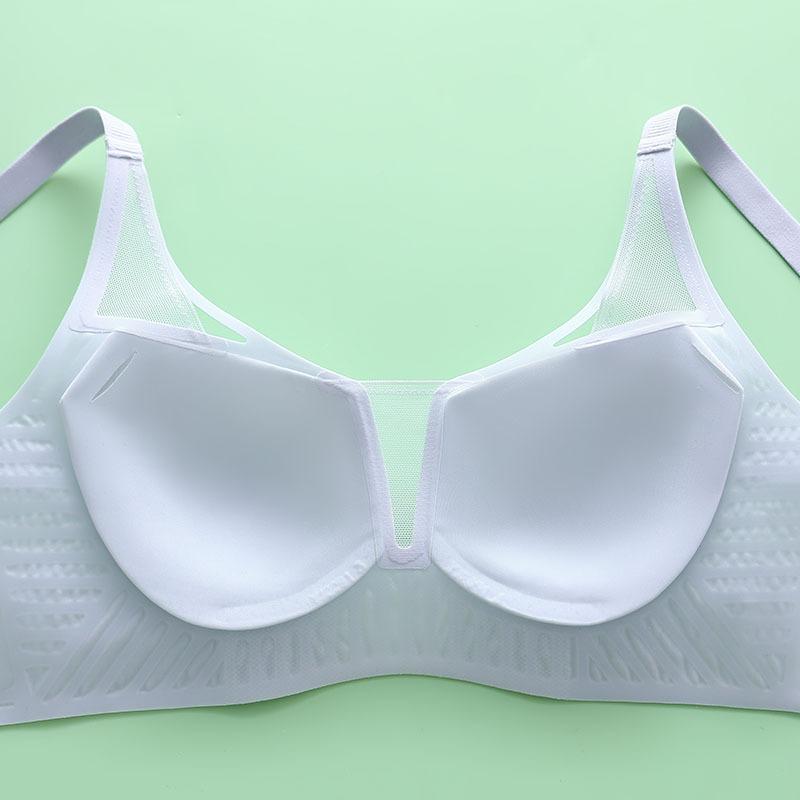 Deep V-shaped Mesh Bra Women's Thin Seamless Underwear Breathable Bra Sexy Bra Push Up Bra