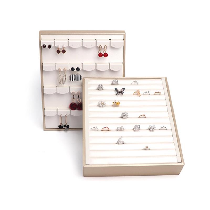 Sturdy Leather Jewelry Display Stand Featuring Weighted Bottom For Tipping Prevention And Effortless Jewelry Arrangement