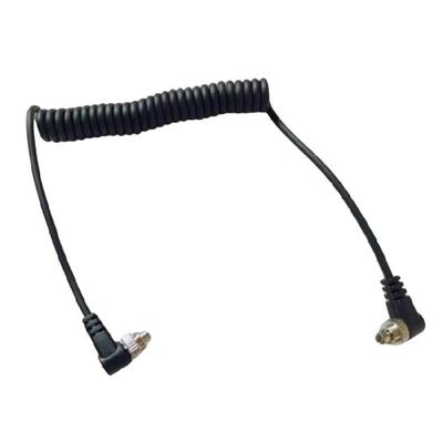 Cabo de Sincronização Flash com Mola de PC com Trava de Torção Para Disparadores de Flash Aumenta a Flexibilidade com Terminais Resistentes à Corrosão